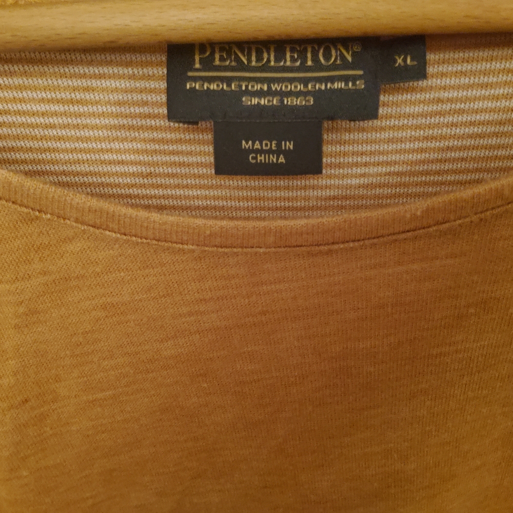Pendleton Tan and Cream Long Sleeve Top - Picture 6 of 8